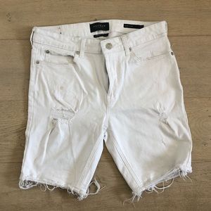 PACSUN WHITE DENIM SHORTS